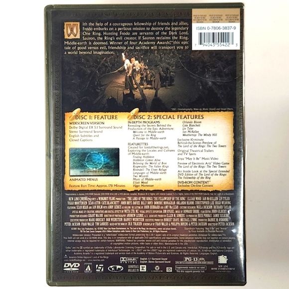 Lord Of The Rings Fellowship Of The Ring Wide-screen DVD - Picture 2 of 10